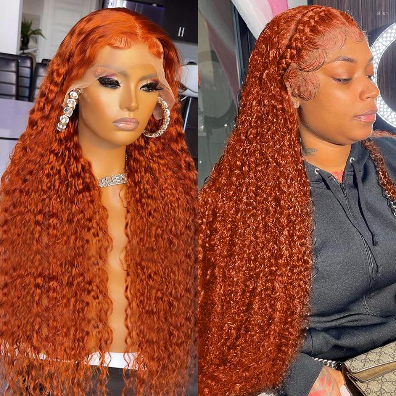 Inch Orange Ginger Lace Front Human Hair 13x4 Frontal Wig Brazilian Remy Colored Water Curly Wigs For Women, 13x1 lace wig
Inch Orange Ginger Lace Front Human Hair 13x4 Frontal Wig Brazilian Remy Colored Water Curly Wigs For Women, 13x1 lace wig