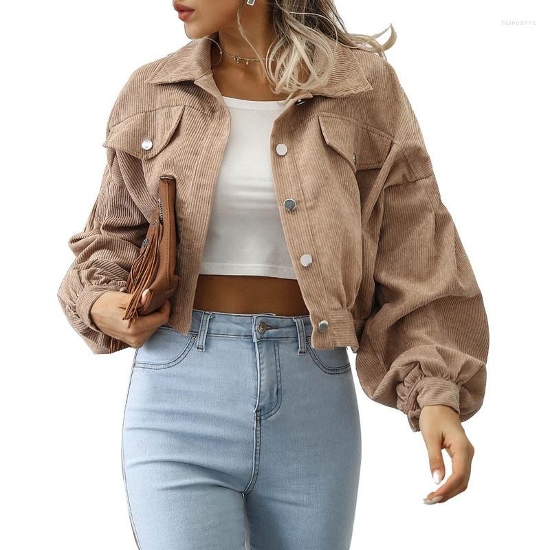 Women' Jackets Lantern Sleeve Cropped Overcoat Single Breasted Outwear Fashion Vintage Corduroy Autumn Winter Coat Women Jacket, Black
Women' Jackets Lantern Sleeve Cropped Overcoat Single Breasted Outwear Fashion Vintage Corduroy Autumn Winter Coat Women Jacket, Black