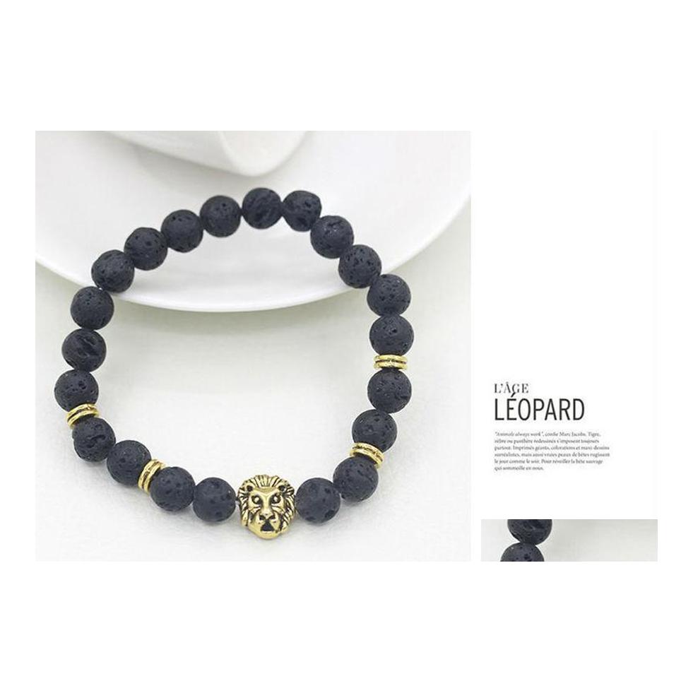 Charm Bracelets Wholesale Antique Lion Head Bracelet Black Lava Stone Beaded For Men Women Pseras Hombre Drop Delivery Jewelry Dhztb
Charm Bracelets Wholesale Antique Lion Head Bracelet Black Lava Stone Beaded For Men Women Pseras Hombre Drop Delivery Jewelry Dhztb