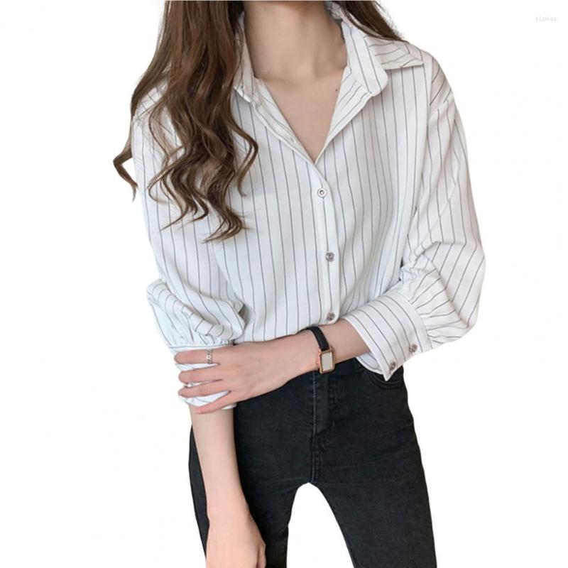 Women' Blouses Elegant Shirt Blouse Stripe Pattern Button Closure Turn-down Collar Super Soft Breathable Loose-Fitting Office Ladies Tops, White
Women' Blouses Elegant Shirt Blouse Stripe Pattern Button Closure Turn-down Collar Super Soft Breathable Loose-Fitting Office Ladies Tops, White