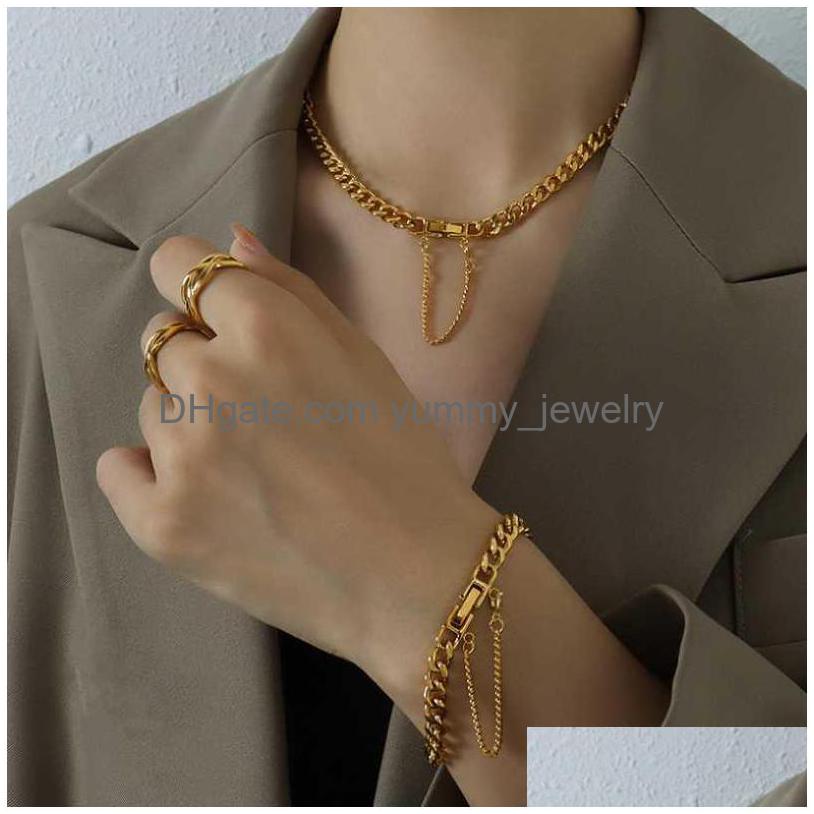 Pendant Necklaces 316L Stainless Steel Fashion Upscale Jewelry Punk Tassel Charms Thick Chain Choker Pendants Bracelets For Women Dr Dhub4
Pendant Necklaces 316L Stainless Steel Fashion Upscale Jewelry Punk Tassel Charms Thick Chain Choker Pendants Bracelets For Women Dr Dhub4