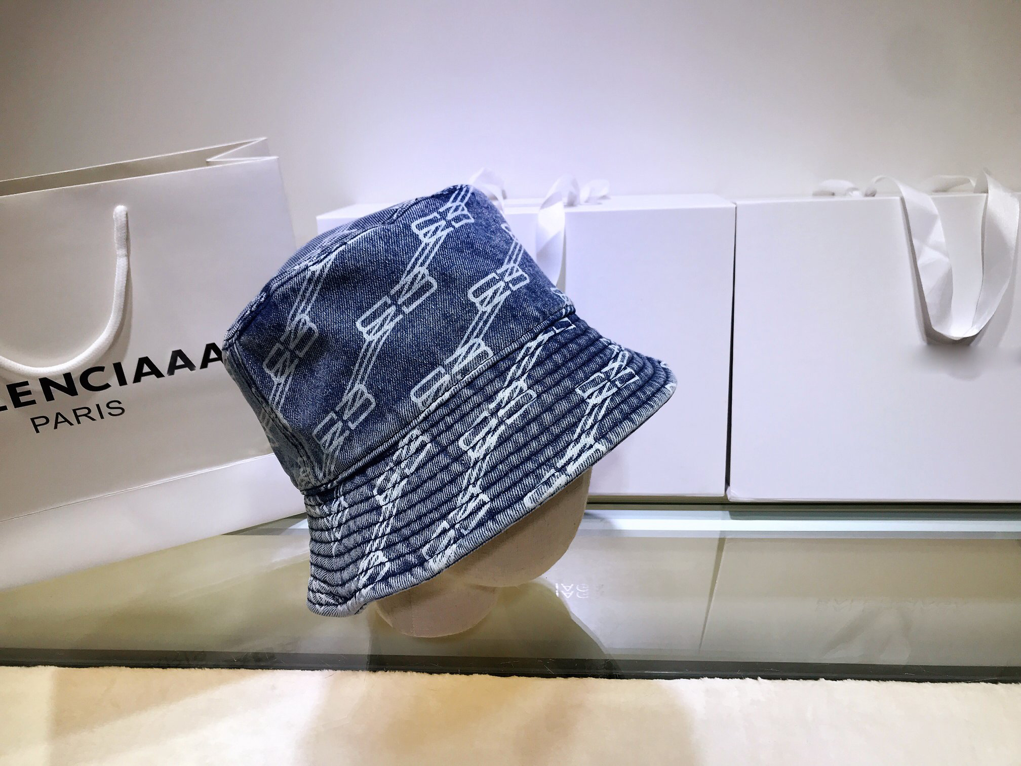 Women's Summer Designer Bucket Hats Fashion Letter Print Denim Wide Brim Hats, Blue
Women's Summer Designer Bucket Hats Fashion Letter Print Denim Wide Brim Hats, Blue