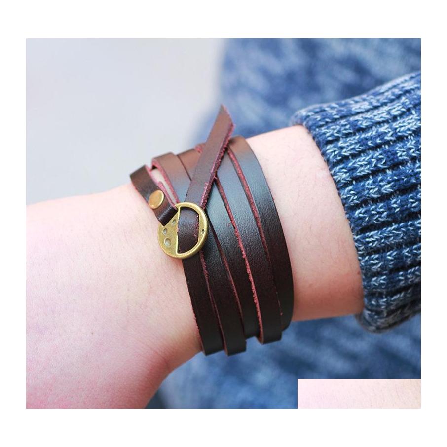 Other Bracelets Fashion Jewelry Buckle Mtilayer Genuine Leather Wrap Bracelet Dream Love Peace Be Inspirational Drop Delivery Dhn6G
Other Bracelets Fashion Jewelry Buckle Mtilayer Genuine Leather Wrap Bracelet Dream Love Peace Be Inspirational Drop Delivery Dhn6G