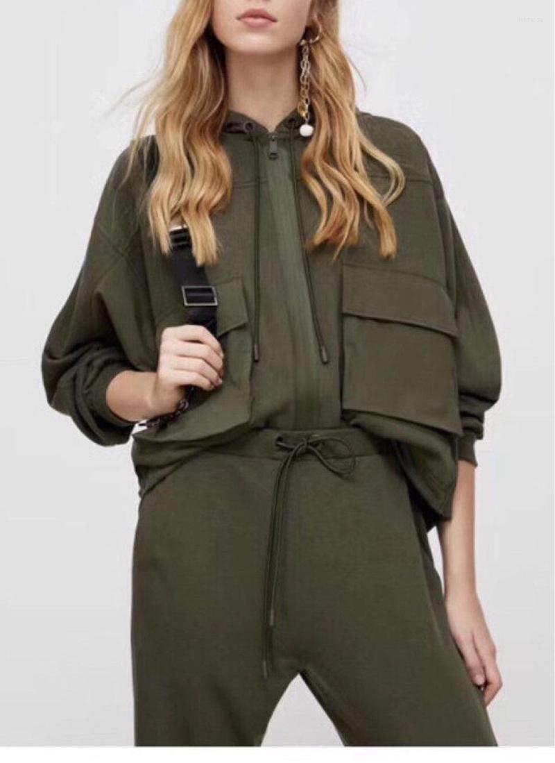 Women' Jackets Bomber Autumn Jacket Temperament Green Korean Style Long-sleeved Big Pocket Women' Hooded, Dark green
Women' Jackets Bomber Autumn Jacket Temperament Green Korean Style Long-sleeved Big Pocket Women' Hooded, Dark green