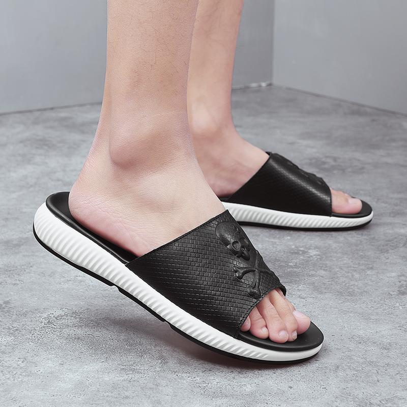 Slippers High Quality Shoes Thick Sole Beach Flip Flops Men Casual Summer Sandals Leather Big Size Man 47 48 Men's RubberSlippers, Black
Slippers High Quality Shoes Thick Sole Beach Flip Flops Men Casual Summer Sandals Leather Big Size Man 47 48 Men's RubberSlippers, Black