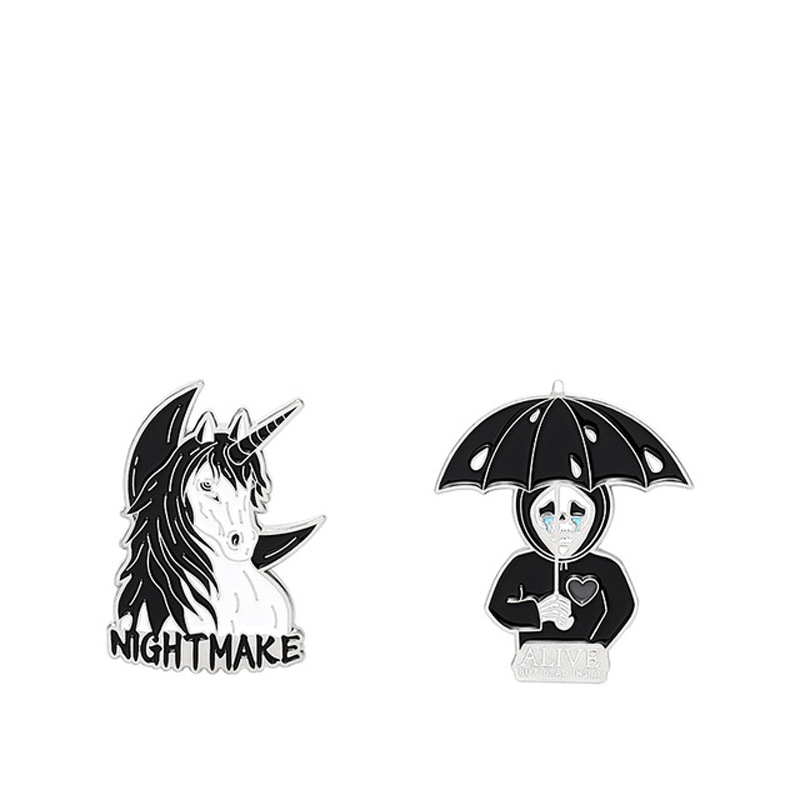 Dark Style Cartoon Umbrella Brooches for Women Unicorn Badge Silver Plated Alloy Pins Student Clothes Accessories
Dark Style Cartoon Umbrella Brooches for Women Unicorn Badge Silver Plated Alloy Pins Student Clothes Accessories