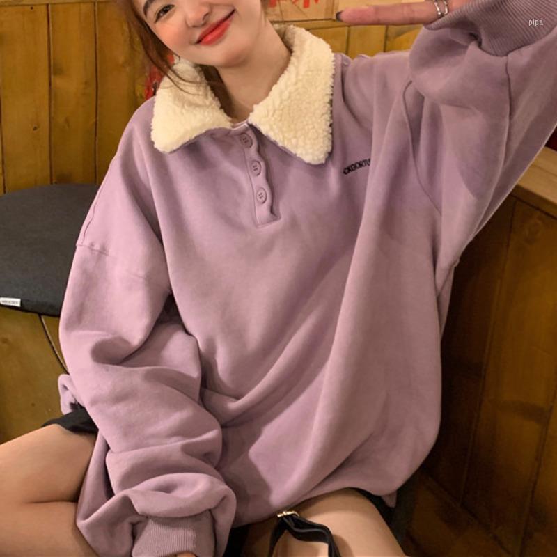 Women's Polos Lamb Wool Lapel Embroidered Loose Sweater Autumn And Winter Salt Thickened Oversize Long Sleeve Coat, Beige
Women's Polos Lamb Wool Lapel Embroidered Loose Sweater Autumn And Winter Salt Thickened Oversize Long Sleeve Coat, Beige