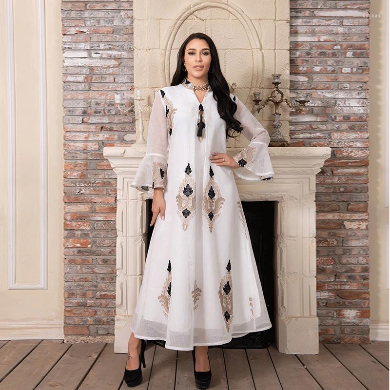 Ethnic Clothing Women Printing Muslim Islam Turkey Robe Long Sleeve Ruffles Abaya Dubai Embroidered Dress Caftan Evening Skirt
Ethnic Clothing Women Printing Muslim Islam Turkey Robe Long Sleeve Ruffles Abaya Dubai Embroidered Dress Caftan Evening Skirt
