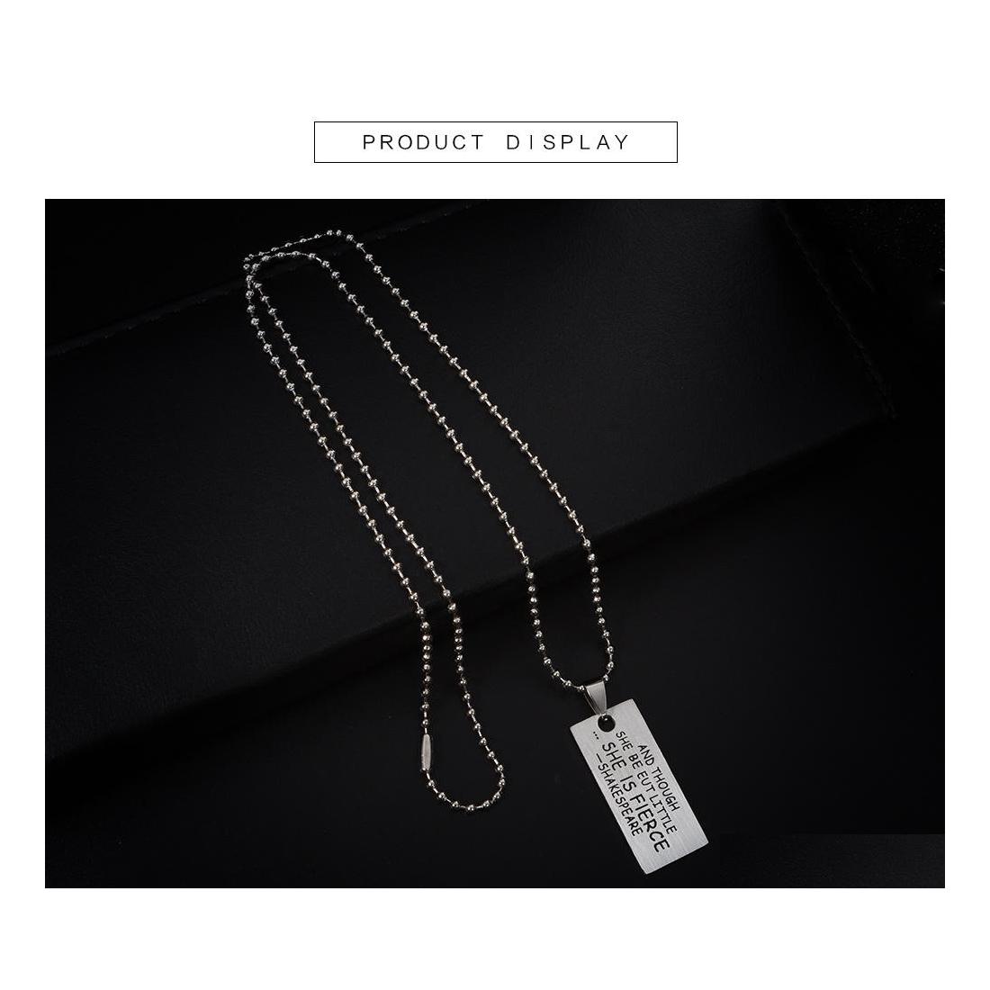 Pendant Necklaces Stainless Steel Jewelry For Lover Necklace She Is Fierce Letter Army Ornaments Carved Tag Luckyhat Drop Delivery Pe Dhrkn
Pendant Necklaces Stainless Steel Jewelry For Lover Necklace She Is Fierce Letter Army Ornaments Carved Tag Luckyhat Drop Delivery Pe Dhrkn