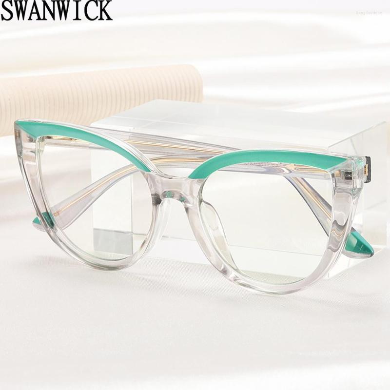 Sunglasses Swanwick Women Anti Blue Light Blocking Glasses Tr90 Clear Lens Acetate Cat Eye Frames Optical Black Leopard Gift Items
Sunglasses Swanwick Women Anti Blue Light Blocking Glasses Tr90 Clear Lens Acetate Cat Eye Frames Optical Black Leopard Gift Items