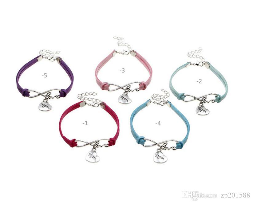Vintage Silver LOVE Note Infinity Mom Mother Heart Charms Bracelet Bangle For Men Women Mixed Color Velvet Rope Cuff Bracelets Jewelry
Vintage Silver LOVE Note Infinity Mom Mother Heart Charms Bracelet Bangle For Men Women Mixed Color Velvet Rope Cuff Bracelets Jewelry