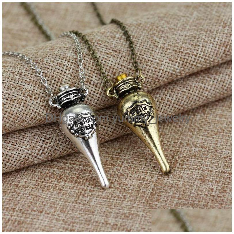Pendant Necklaces Movie Jewelry Felix Felicis Magic Potion Bottle Necklace Lucky Wa1694 Drop Delivery Pendants Dhckh
Pendant Necklaces Movie Jewelry Felix Felicis Magic Potion Bottle Necklace Lucky Wa1694 Drop Delivery Pendants Dhckh