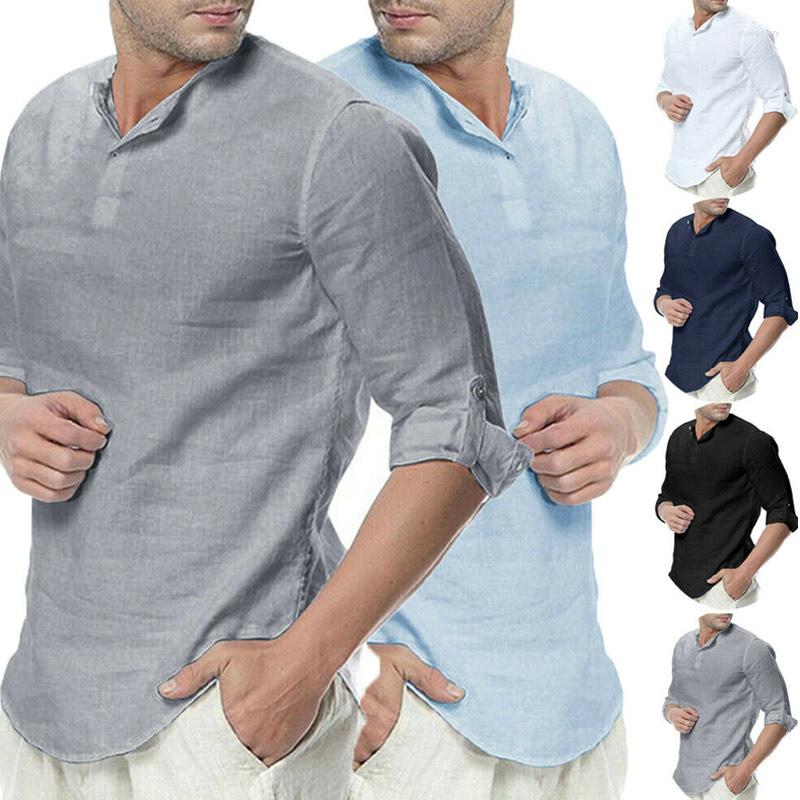 Men's T Shirts Summer Mens Cotton Linen Shirt Casual Loose V Neck Long Sleeve Tops HSJ88, Gray
Men's T Shirts Summer Mens Cotton Linen Shirt Casual Loose V Neck Long Sleeve Tops HSJ88, Gray