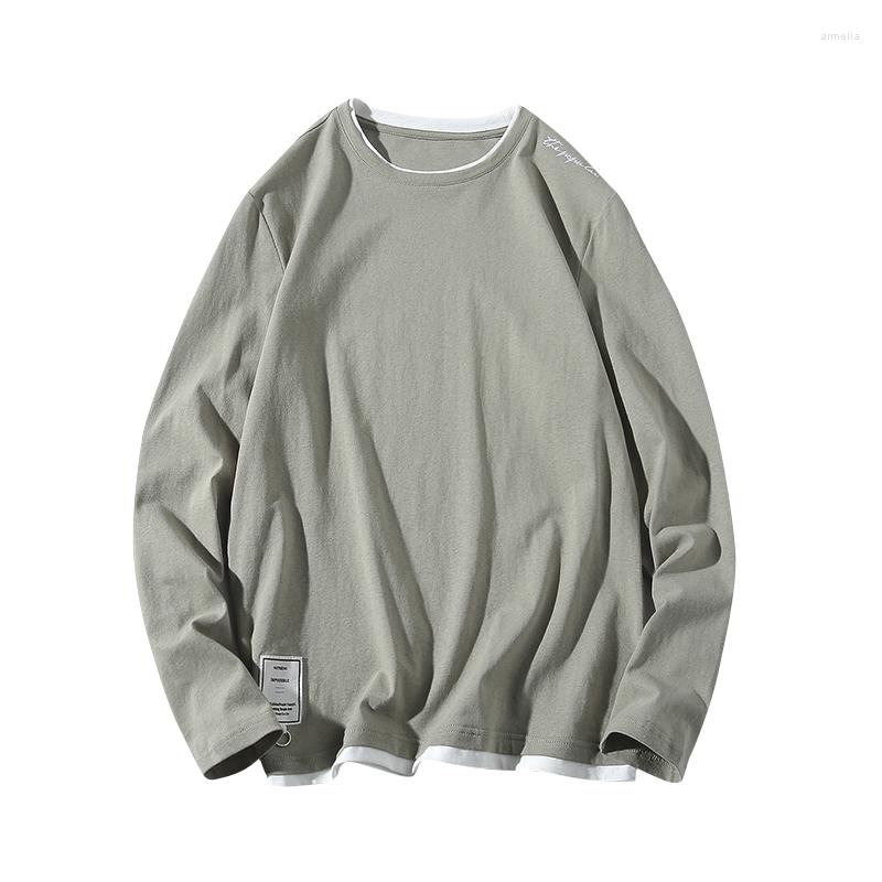 Men's T Shirts Men Casual Standard Cotton T-shirt Fashion Pure Color Long Sleeve Black Tee Shirt Tops Male Clothing Boyfriend Gift, Beige 
Men's T Shirts Men Casual Standard Cotton T-shirt Fashion Pure Color Long Sleeve Black Tee Shirt Tops Male Clothing Boyfriend Gift, Beige
