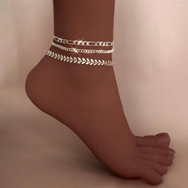 Anklets 3pcs/set Gold Silver Color Simple Chain Anklet For Women Beach Foot Leg Ankles Bracelet 2023 Summer Fashion Jewelry
Anklets 3pcs/set Gold Silver Color Simple Chain Anklet For Women Beach Foot Leg Ankles Bracelet 2023 Summer Fashion Jewelry