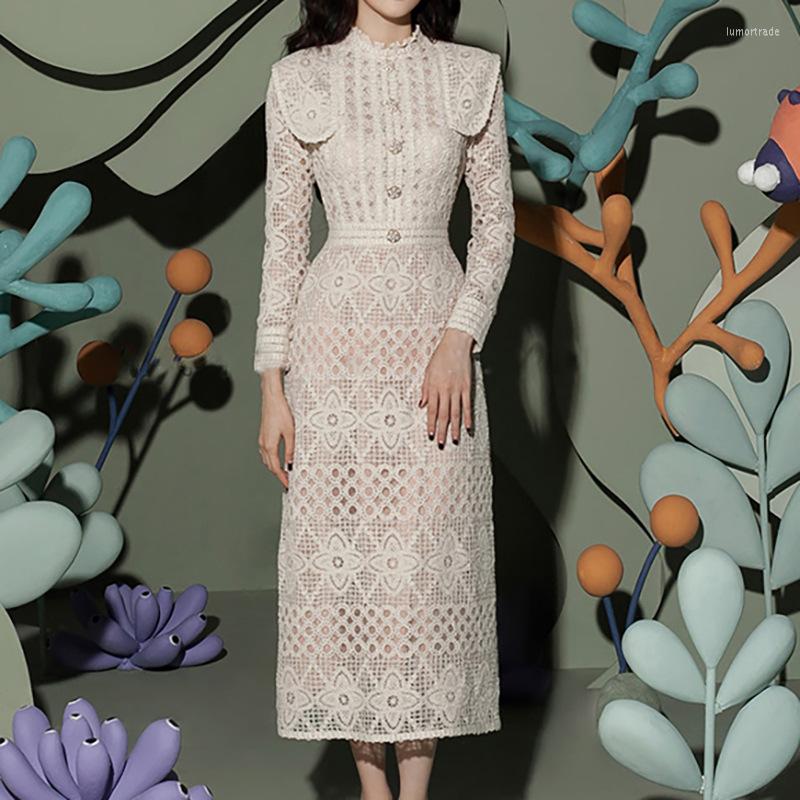 Casual Dresses Vietnam Brand Dress 2023 Spring Temperament Long Sleeve Gather Waist Cut-Out Design Water-Soluble Lace, Beige
Casual Dresses Vietnam Brand Dress 2023 Spring Temperament Long Sleeve Gather Waist Cut-Out Design Water-Soluble Lace, Beige