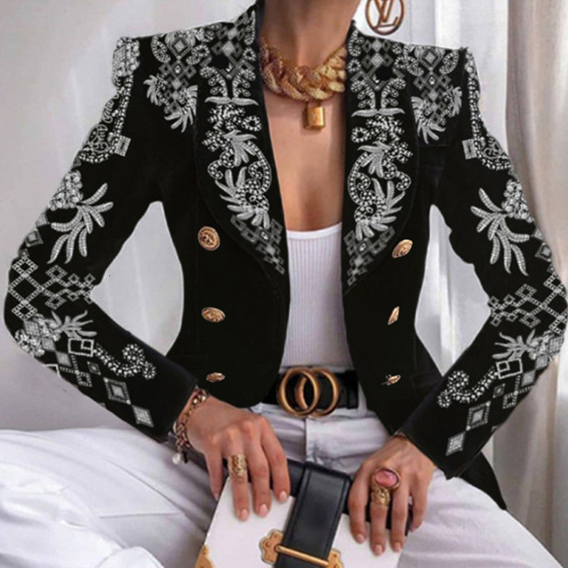Women's Suits Blazers Plus Size Autumn Lady Elegant Coats Blazer Long Sleeve Jackets Fashion TurnDown Collar Femme Outerwear 230203
Women's Suits Blazers Plus Size Autumn Lady Elegant Coats Blazer Long Sleeve Jackets Fashion TurnDown Collar Femme Outerwear 230203