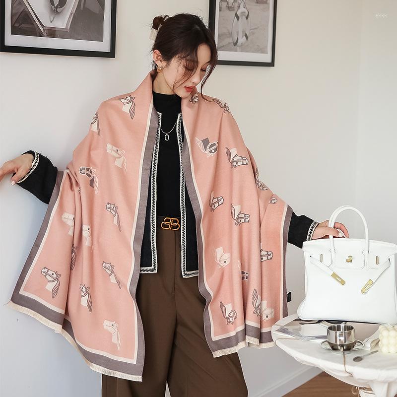 Scarves 2023 Winter Scarf Horse Print Cashmere Women Pashmina Shawls And Wraps Thick Warm Female Blanket
Scarves 2023 Winter Scarf Horse Print Cashmere Women Pashmina Shawls And Wraps Thick Warm Female Blanket