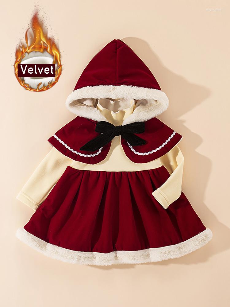 Girl Dresses Cute Baby Long Sleeve Dress Velvet Hooded Shawls Vest Autumn Winter Christmas Red Warm Kids Children Clothes, As the photo
Girl Dresses Cute Baby Long Sleeve Dress Velvet Hooded Shawls Vest Autumn Winter Christmas Red Warm Kids Children Clothes, As the photo