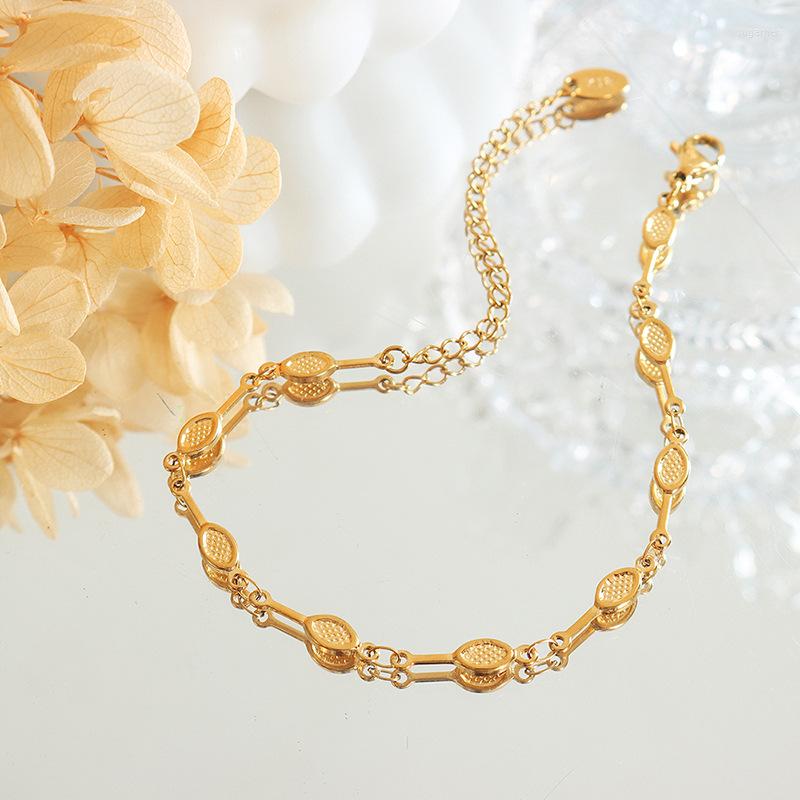 Link Bracelets Fashion Women Bracelet Tennis Racket Stitching Stainless Steel Korean Style Ins Trendy Gold-plated Jewellery
Link Bracelets Fashion Women Bracelet Tennis Racket Stitching Stainless Steel Korean Style Ins Trendy Gold-plated Jewellery