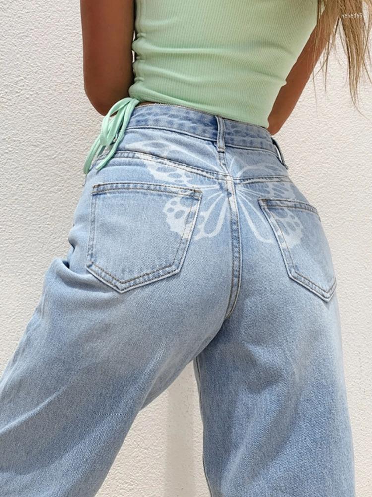 Women' Jeans Butterfly Print High Waist Spring Summer Women Loose Wide Leg Pants Mom Boyfriend Denim Capris Straight Trousers Oversize, Blue
Women' Jeans Butterfly Print High Waist Spring Summer Women Loose Wide Leg Pants Mom Boyfriend Denim Capris Straight Trousers Oversize, Blue