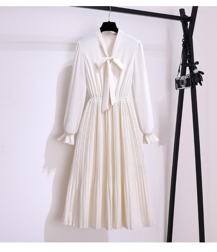 Casual Dresses DALMAZZO Fall Winter Simple Fashion Designer Pleated Long Dress Women Bow Solid Large Size Vestidos 2XL 3XL, Picture color
Casual Dresses DALMAZZO Fall Winter Simple Fashion Designer Pleated Long Dress Women Bow Solid Large Size Vestidos 2XL 3XL, Picture color