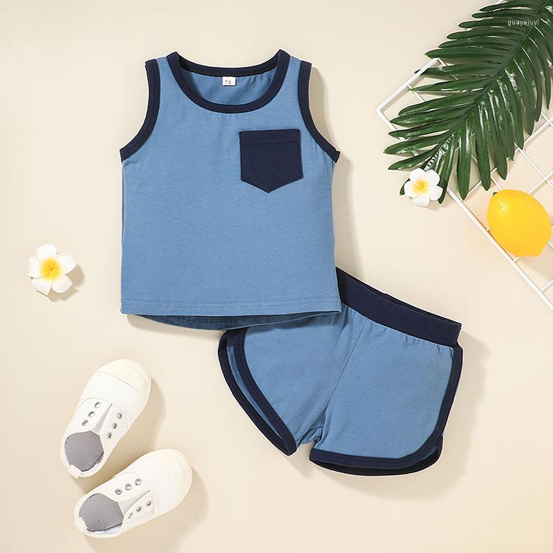 Clothing Sets 2 Pieces Kids Suit Set Summer Contrast Color Round Neck Sleeveless Tops Shorts For Boys Blue/Yellow 3 Months-3 Years
Clothing Sets 2 Pieces Kids Suit Set Summer Contrast Color Round Neck Sleeveless Tops Shorts For Boys Blue/Yellow 3 Months-3 Years