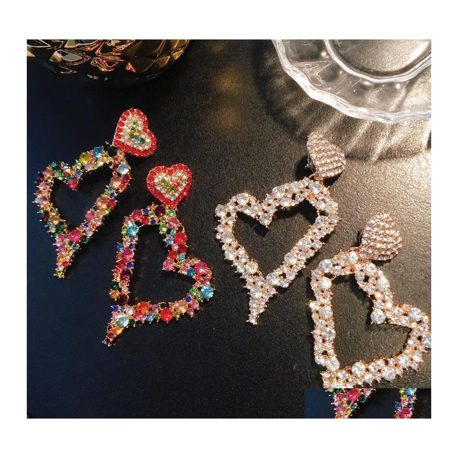 Dangle Chandelier Fashion Jewelry Exaggerated Gemstone Love Heart Earrings Colorf Rhinstone Stud Drop Delivery Dht1E
Dangle Chandelier Fashion Jewelry Exaggerated Gemstone Love Heart Earrings Colorf Rhinstone Stud Drop Delivery Dht1E