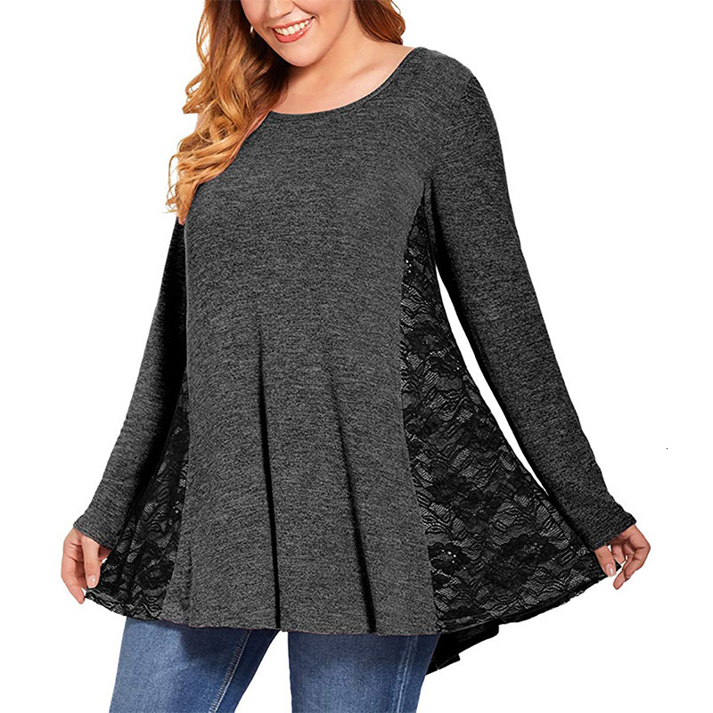 Women's Plus Size T-Shirt 6XL Plus Size Flowy Tops Women Long Sleeve Lace Patchwork Elegant Blouse Shirt Female Loose Oversized Long Peplum Tops 230203, Pink
Women's Plus Size T-Shirt 6XL Plus Size Flowy Tops Women Long Sleeve Lace Patchwork Elegant Blouse Shirt Female Loose Oversized Long Peplum Tops 230203, Pink