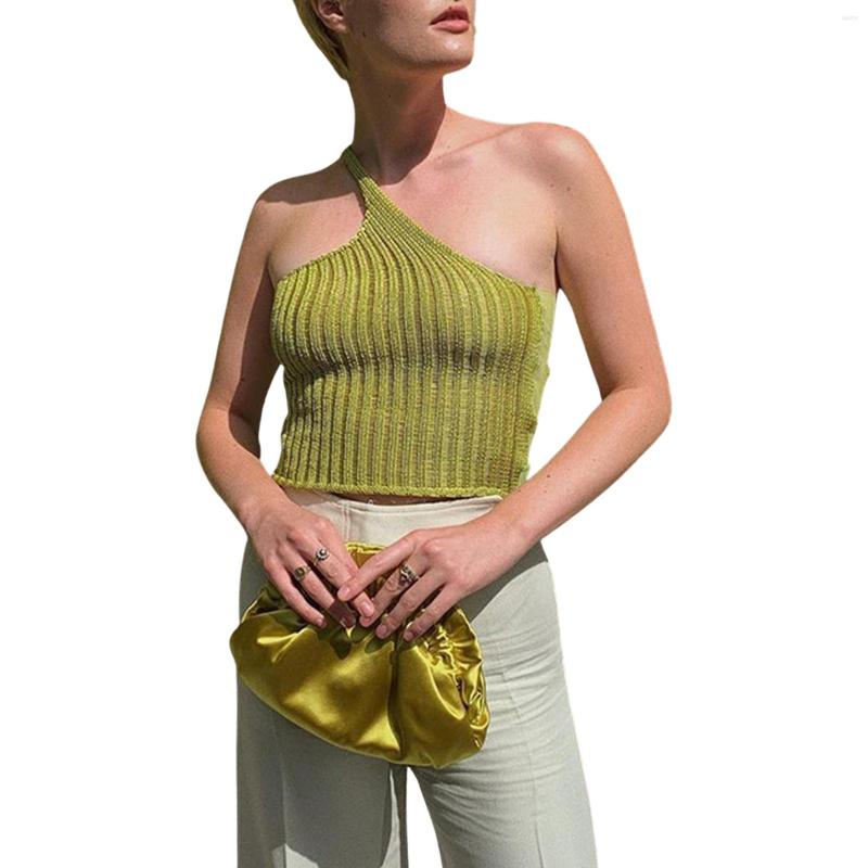 Women's Tanks Women Summer Tank Tops Solid Color One-Shoulder Sleeveless Tight Stretch Knitted Vest For Girls 4 Colors Holiday, Green
Women's Tanks Women Summer Tank Tops Solid Color One-Shoulder Sleeveless Tight Stretch Knitted Vest For Girls 4 Colors Holiday, Green