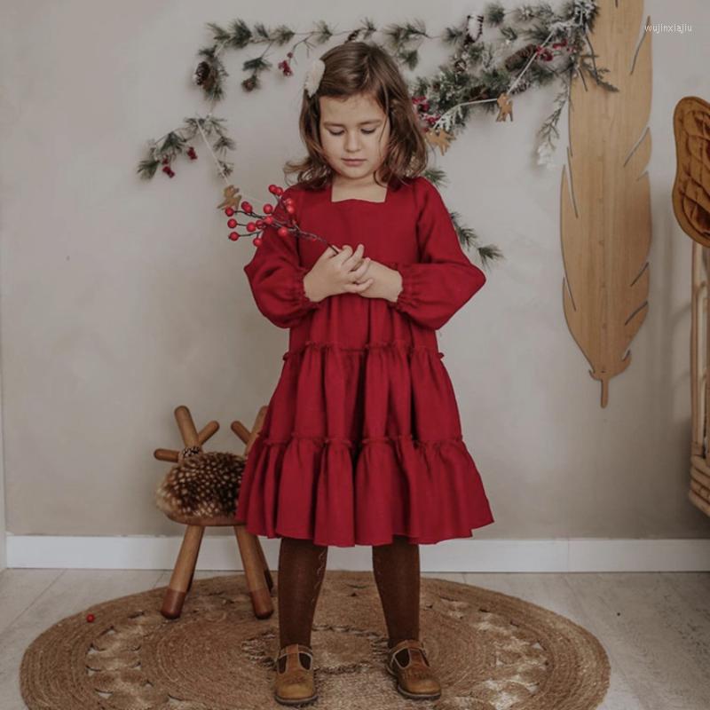Girl Dresses Autumn Kids Girls Dress Long Sleeve Princess Solid Christmas Winter Cake Skirt Ins For Children Party, Red 2
Girl Dresses Autumn Kids Girls Dress Long Sleeve Princess Solid Christmas Winter Cake Skirt Ins For Children Party, Red 2