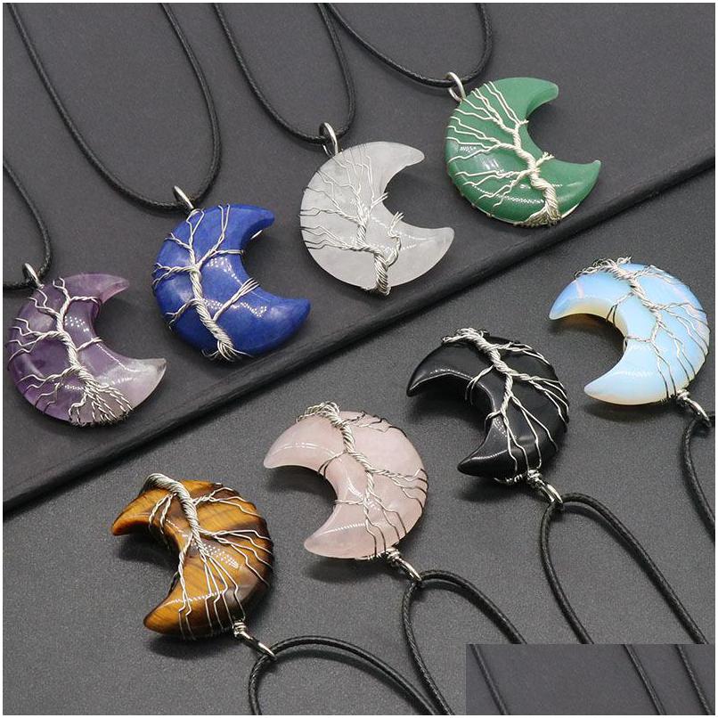 Pendant Necklaces Moon Crescent Wire Wrap Tree Natural Healing Stone Crystal Quartz Amethyst Pink Necklace For Women Men Rop Dhgarden Dh928
Pendant Necklaces Moon Crescent Wire Wrap Tree Natural Healing Stone Crystal Quartz Amethyst Pink Necklace For Women Men Rop Dhgarden Dh928