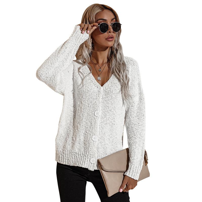 Women' Knits & Tees Sexy V Neck Button Long Sleeve Solid Color Loose Cardigan Knitted Sweater Tops Outwear WDC8575, Black
Women' Knits & Tees Sexy V Neck Button Long Sleeve Solid Color Loose Cardigan Knitted Sweater Tops Outwear WDC8575, Black