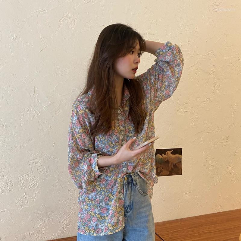 Women's Blouses Summer Floral Print Loose Lantern Sleeve Sunscreen Wild Shirt Long-sleeved Blouse Female, Blue
Women's Blouses Summer Floral Print Loose Lantern Sleeve Sunscreen Wild Shirt Long-sleeved Blouse Female, Blue