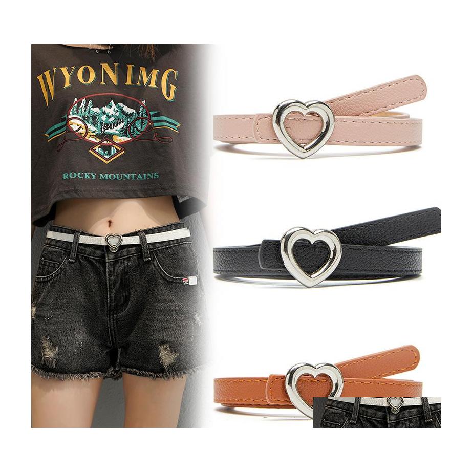 Belts Spring Europe Womens Decoration Slim Dress Jeans Belt Eyes Metal Needle Heart Buckle Simple Pu Leather Drop Delivery Fashion A Dhebj, Black
Belts Spring Europe Womens Decoration Slim Dress Jeans Belt Eyes Metal Needle Heart Buckle Simple Pu Leather Drop Delivery Fashion A Dhebj, Black