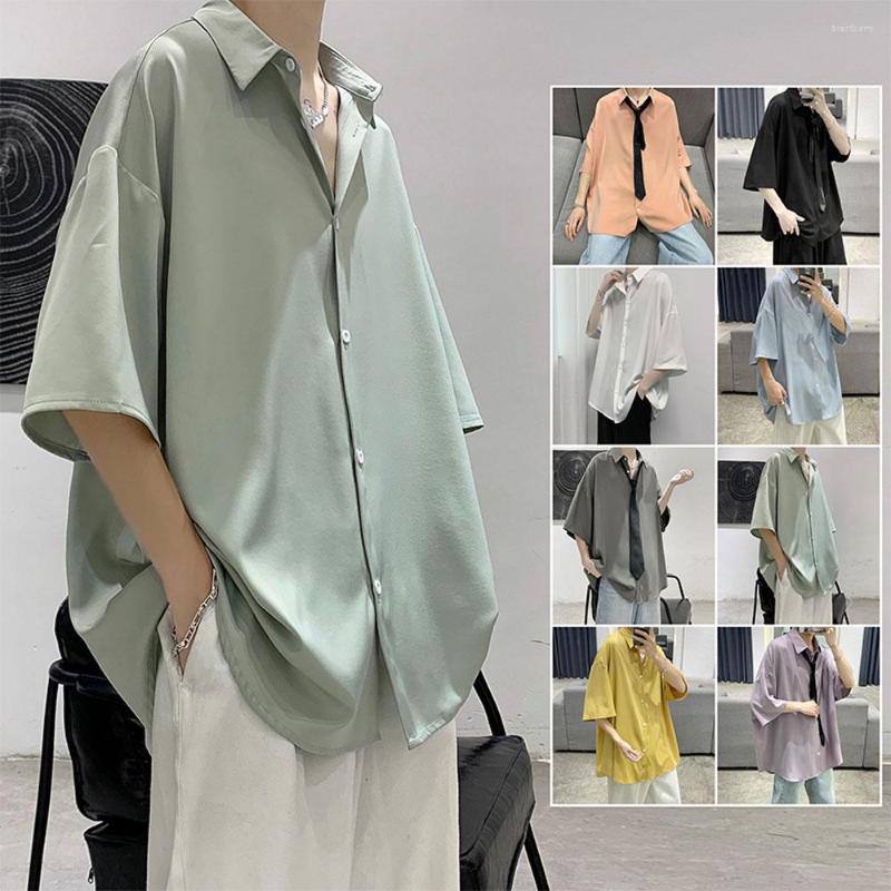 Men's Casual Shirts Half Sleeve Men Solid Summer Oversize Blouses White Fashion Male Cardigan Vintage Korean Clothing
Men's Casual Shirts Half Sleeve Men Solid Summer Oversize Blouses White Fashion Male Cardigan Vintage Korean Clothing
