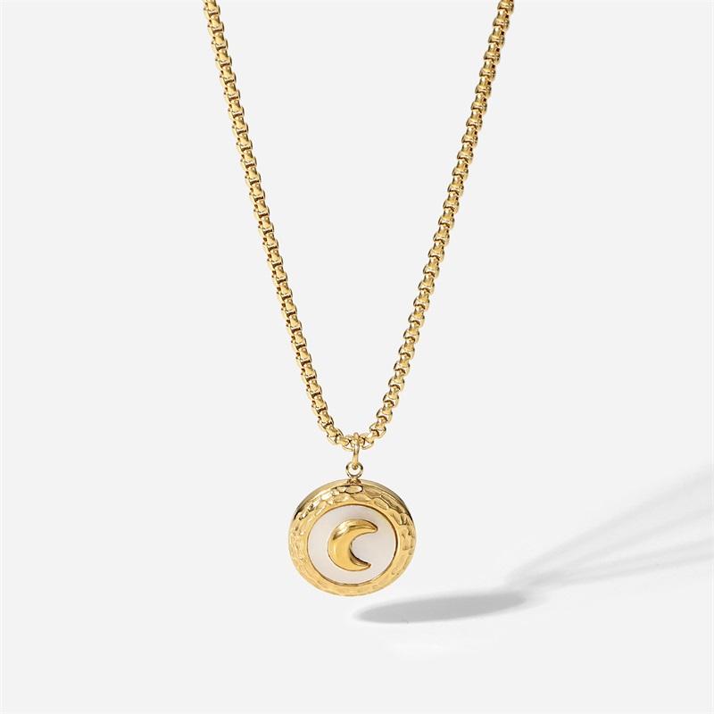 Pendant Necklaces Moon Round Necklace Gold Plated For Women Temperament Jewelry Party Wedding GiftPendant
Pendant Necklaces Moon Round Necklace Gold Plated For Women Temperament Jewelry Party Wedding GiftPendant