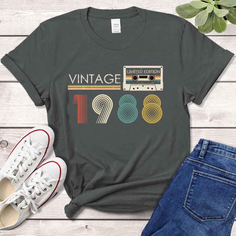 Women's T Shirts Vintage Audio Tape 1988 Limited Edition Shirt Women Harajuku 34th 34 Years Old Birthday Party Retro Tshirt Mother Wife, Dark grey
Women's T Shirts Vintage Audio Tape 1988 Limited Edition Shirt Women Harajuku 34th 34 Years Old Birthday Party Retro Tshirt Mother Wife, Dark grey