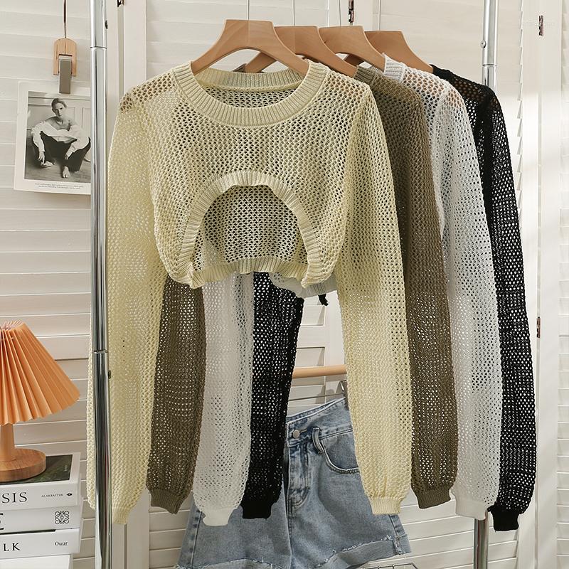 Women's Sweaters Women Solid Sweater O-Neck Cropped Pullover Crop Top Female Short Sleeve Hollow Out Super Shirts, Black
Women's Sweaters Women Solid Sweater O-Neck Cropped Pullover Crop Top Female Short Sleeve Hollow Out Super Shirts, Black