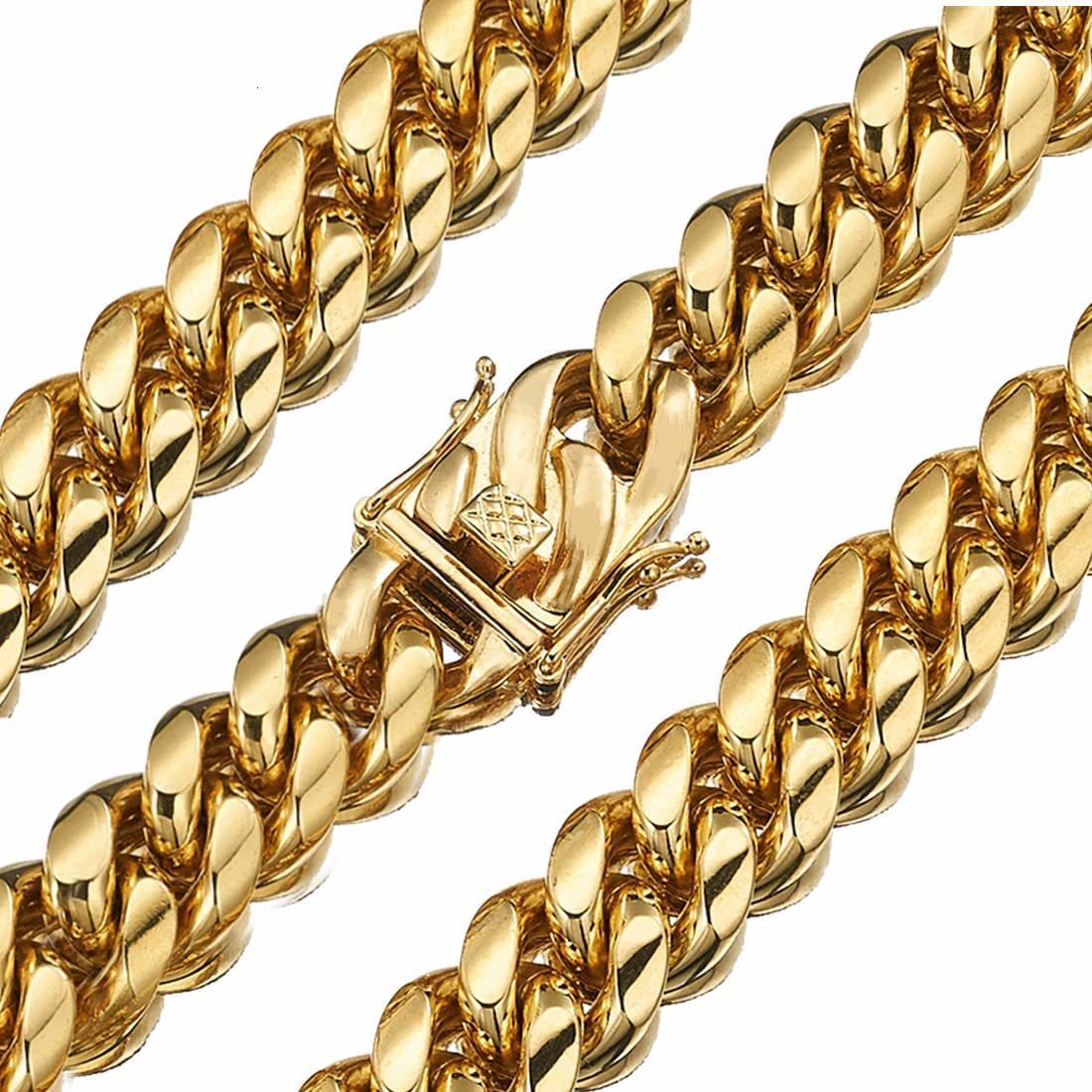 Strands Strings Granny Chic High Polished Gold Color 316L Stainless Steel Curb Cuban Link Chain Necklace or Bracelet Jewelry Gift for Men Women 230202
Strands Strings Granny Chic High Polished Gold Color 316L Stainless Steel Curb Cuban Link Chain Necklace or Bracelet Jewelry Gift for Men Women 230202
