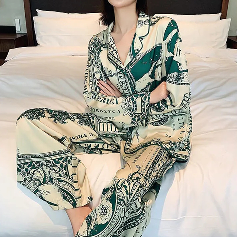 Women's Sleepwear Womens Silk Satin Pajamas Set Home Long Trouser Suit Female Sleep Two Piece Loungewear Plus Size 230203, Red
Women's Sleepwear Womens Silk Satin Pajamas Set Home Long Trouser Suit Female Sleep Two Piece Loungewear Plus Size 230203, Red