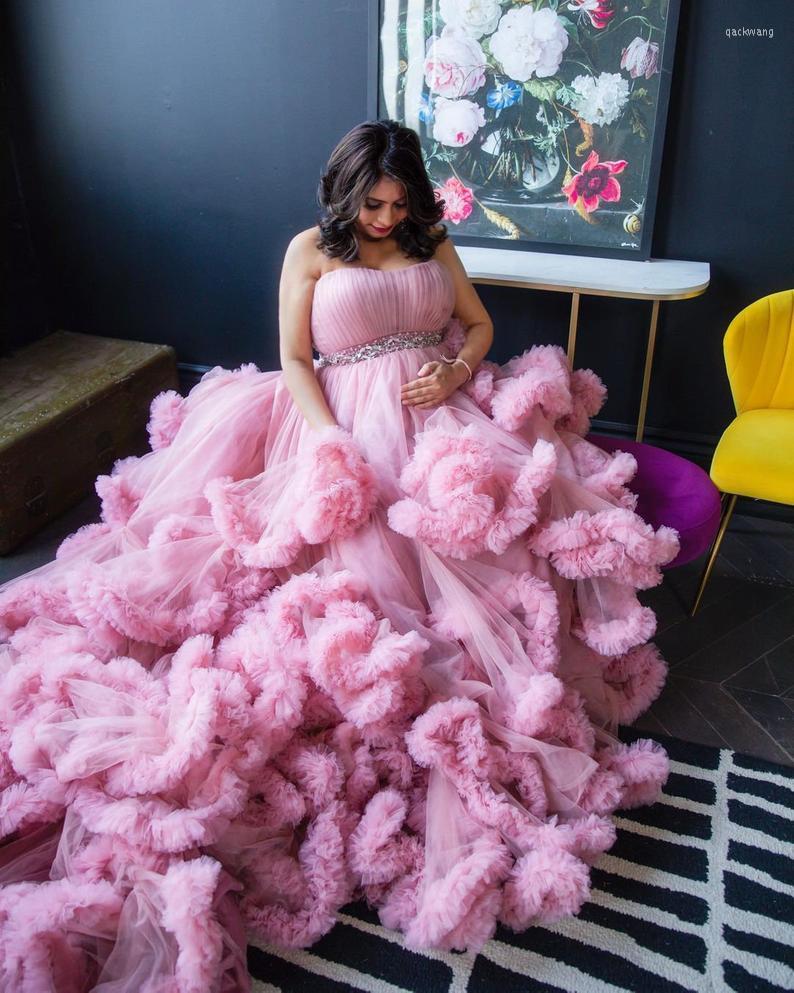 Women's Sleepwear Strapless Maternity Dresses Custom Made Sleeveless Tiered Floral Sweep Length Gown With Beaded Belt Wedding Bridal, Fuchsia
Women's Sleepwear Strapless Maternity Dresses Custom Made Sleeveless Tiered Floral Sweep Length Gown With Beaded Belt Wedding Bridal, Fuchsia