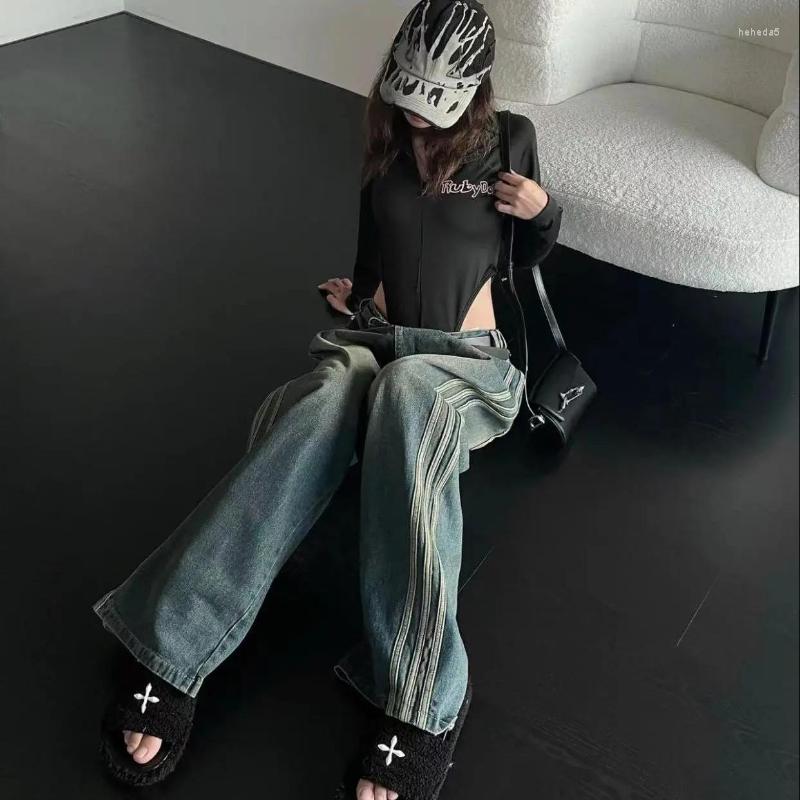 Women' Jeans American Stripe Vintage Casual High Street Loose Wash Oversized Fashion Girl Wide Leg Trousers
Women' Jeans American Stripe Vintage Casual High Street Loose Wash Oversized Fashion Girl Wide Leg Trousers