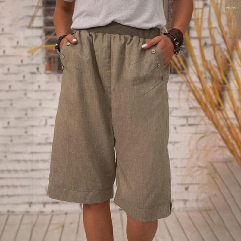 Women's Shorts Female Women Wide Leg Ladies 6 Colors Button Design For Daily Life, Blue 
Women's Shorts Female Women Wide Leg Ladies 6 Colors Button Design For Daily Life, Blue
