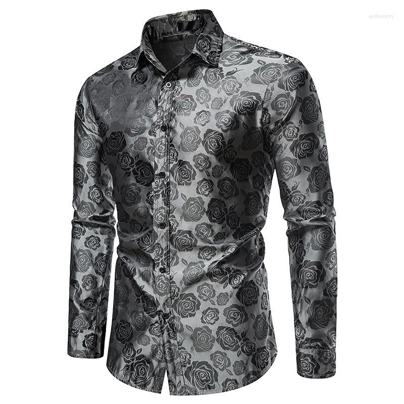 Men's Casual Shirts Spring And Autumn Men's Fashion Rose Print Long-sleeved Shirt Foreign Trade Slim, Black
Men's Casual Shirts Spring And Autumn Men's Fashion Rose Print Long-sleeved Shirt Foreign Trade Slim, Black