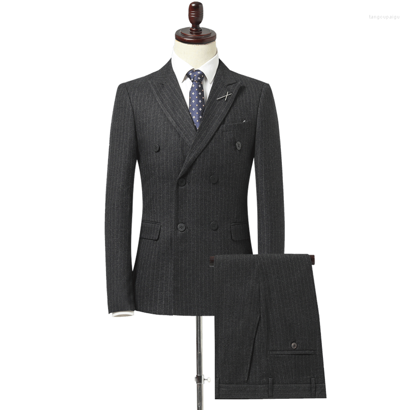Men's Suits Autumn Winter Men's Suit Three Pieces Leisure Nusiness British Striped Slim Double Breasted Drop Ship, Black
Men's Suits Autumn Winter Men's Suit Three Pieces Leisure Nusiness British Striped Slim Double Breasted Drop Ship, Black