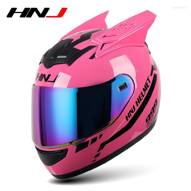Motorcycle Helmets 2 Gifts HNJ Full Face Helmet Women Moto Ear Personality Motor Motocross 2023, B4
Motorcycle Helmets 2 Gifts HNJ Full Face Helmet Women Moto Ear Personality Motor Motocross 2023, B4