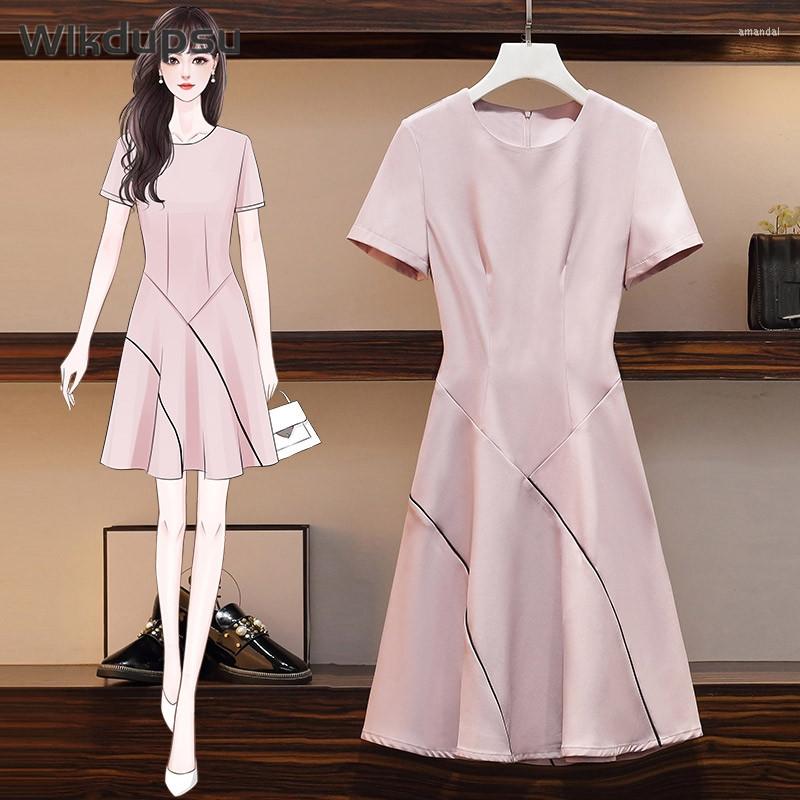 Party Dresses Lady For Women Elegant Oversize O Neck Summer Short Sleeve Office Work Casual Mini Dress Female Pink Black
Party Dresses Lady For Women Elegant Oversize O Neck Summer Short Sleeve Office Work Casual Mini Dress Female Pink Black