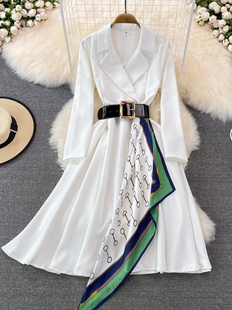 Casual Dresses Fashion OL Professional Temperament Suit Dress Women Elegant Blazer A Line Ribbon Long Sleeve White Vestidos, Black
Casual Dresses Fashion OL Professional Temperament Suit Dress Women Elegant Blazer A Line Ribbon Long Sleeve White Vestidos, Black