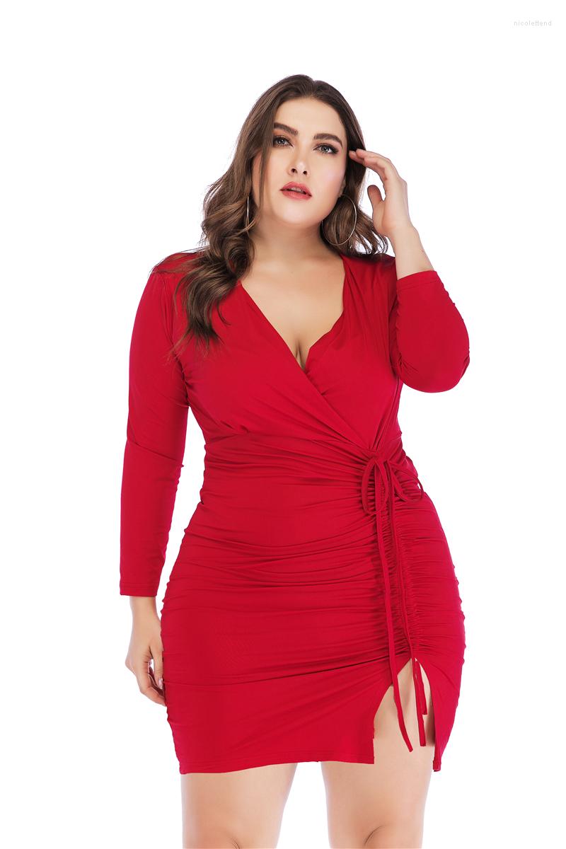 Plus Size Dresses Women Dress Autumn Long Sleeve Cotton Red Vestido Negro Short Tight V Neck Vestidos Cortos De Fiesta Elegante 2023, Black
Plus Size Dresses Women Dress Autumn Long Sleeve Cotton Red Vestido Negro Short Tight V Neck Vestidos Cortos De Fiesta Elegante 2023, Black